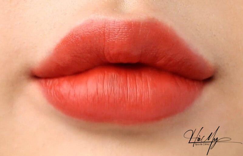 Phun Môi Lòng Trong Tự Nhiên - Không Đau Sưng - Không Xâm Lấn 7 Tone màu cam đào khá trầm nên phù hợp với những chị em từ 30 – 40 tuổi (Nguồn: Internet)