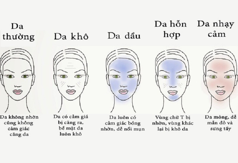 Cách chăm sóc da dầu đánh bay nỗi lo bóng nhờn 8 Phân biệt da dầu và da hỗn hợp thiên dầu (Nguồn: Internet)