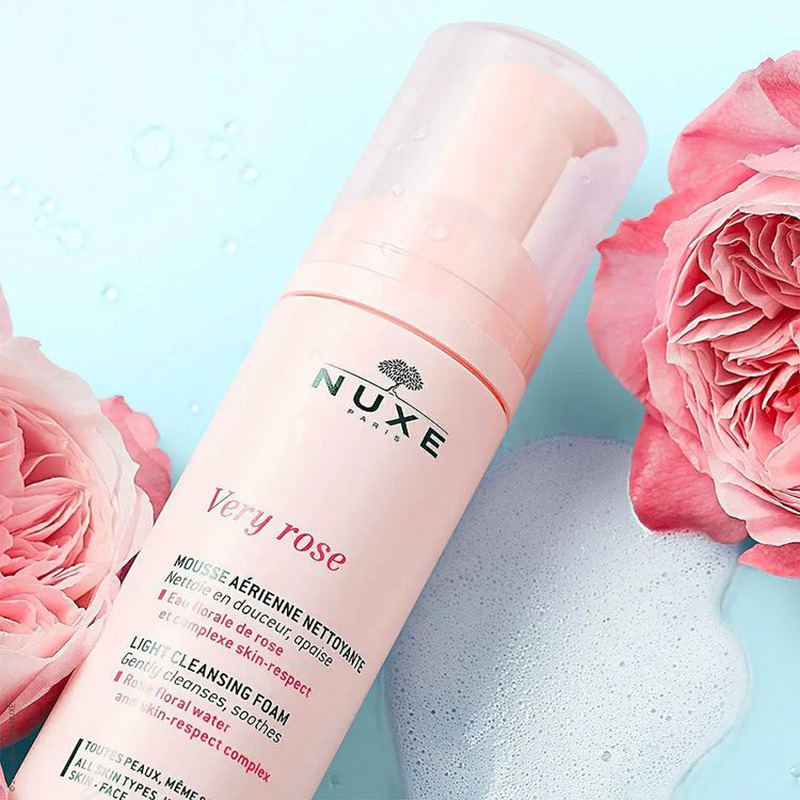 Sữa Rửa Mặt Cho Da Nhạy Cảm - Chăm Sóc Làn Da Mỏng Manh 20 Nuxe Very Rose Light Cleansing Foam Sữa rửa mặt cho da nhạy cảm (Nguồn: Internet)